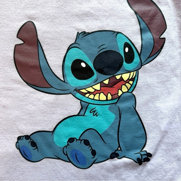 DISNEY Lavender Stitch Graphic T-Shirt – Size L (11-13) - Picture 6 of 10